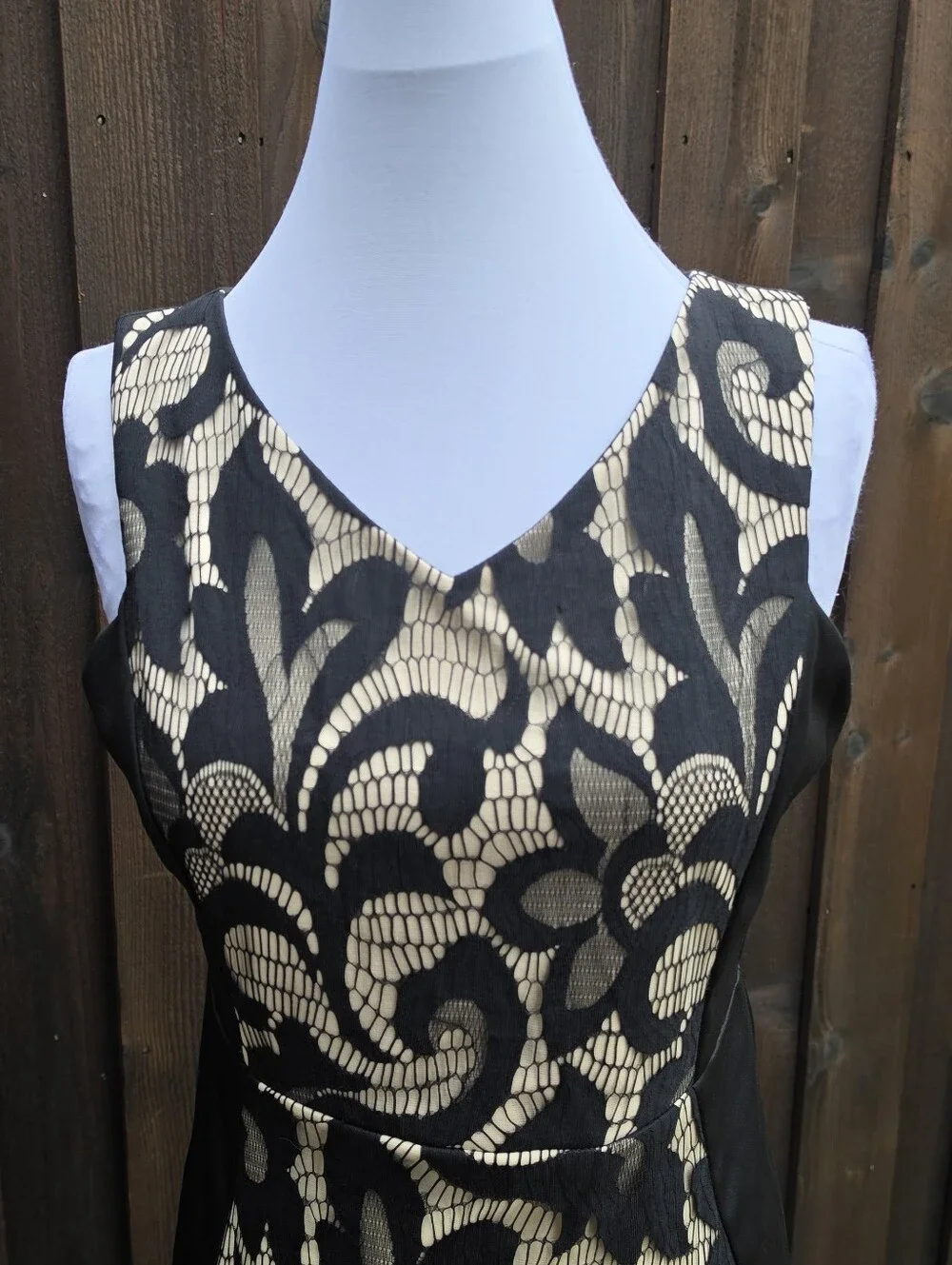BLVD Mini Dress with Lace Trim - Picture 3 of 9